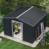 CASETA DE METAL | PUERTAS CORREDERAS 300X304.5X214.5CM (9.14M2) ANTRACITA