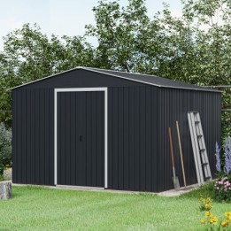 CASETA DE METAL | PUERTAS CORREDERAS 300X304.5X214.5CM (9.14M2) ANTRACITA