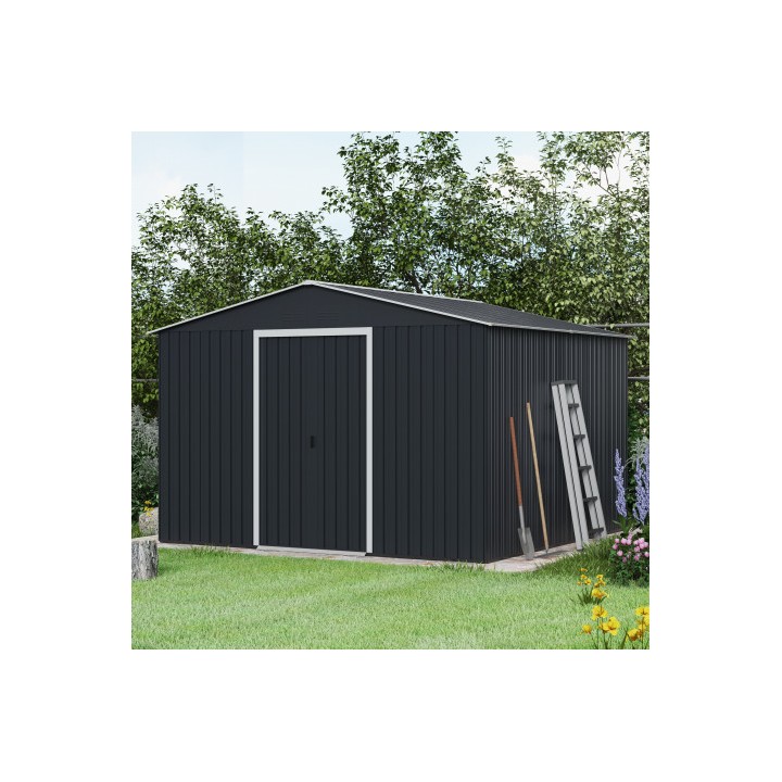 CASETA DE METAL | PUERTAS CORREDERAS 300X304.5X214.5CM (9.14M2) ANTRACITA