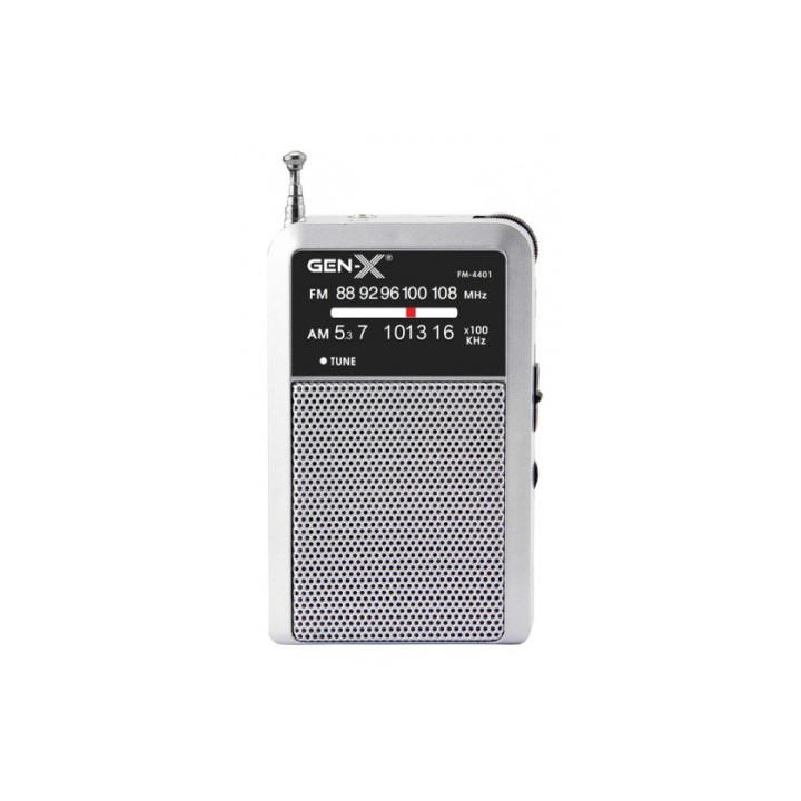 RADIO PORTATIL AM/FM ANALOGICA PLATA FM-4401 GEN-X