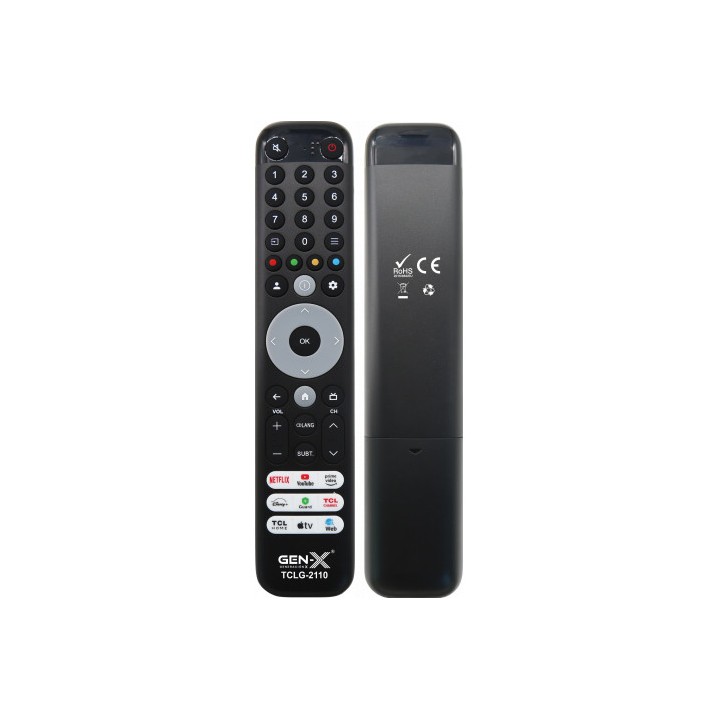 MANDO UNIVERSAL GRANDE PARA TELEVISORES TCL TCLG-2110 GEN-X