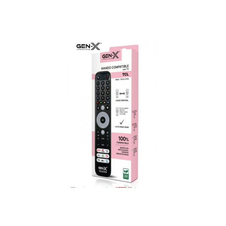 MANDO UNIVERSAL GRANDE PARA TELEVISORES TCL TCLG-2110 GEN-X