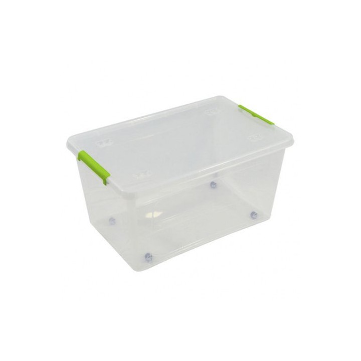 CAJA ORGANIZADORA CON TAPA, RUEDAS Y CIERRES 585X390X300MM ARTPLAST