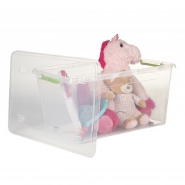 CAJA ORGANIZADORA CON TAPA, RUEDAS Y CIERRES 585X390X300MM ARTPLAST