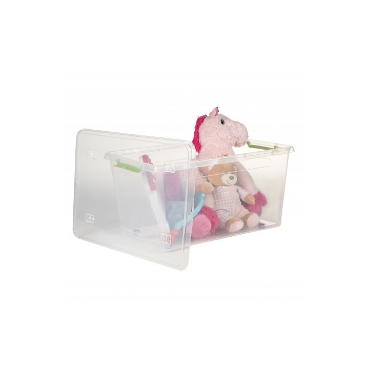 CAJA ORGANIZADORA CON TAPA, RUEDAS Y CIERRES 585X390X300MM ARTPLAST