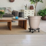 PLATAFORMA REDONDA GRANDE CON RUEDAS 400X400X40MM ARTPLAST