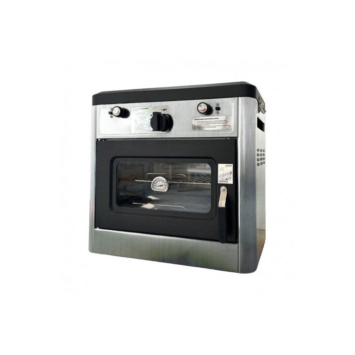 COCINA 2 FUEGOS CON TAPA + HORNO DE GAS CON SISTEMA DE SEGURIDAD MUVIP