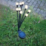 ESTACA SOLAR CON 10 LEDS LUZ CALIDA FOREVER