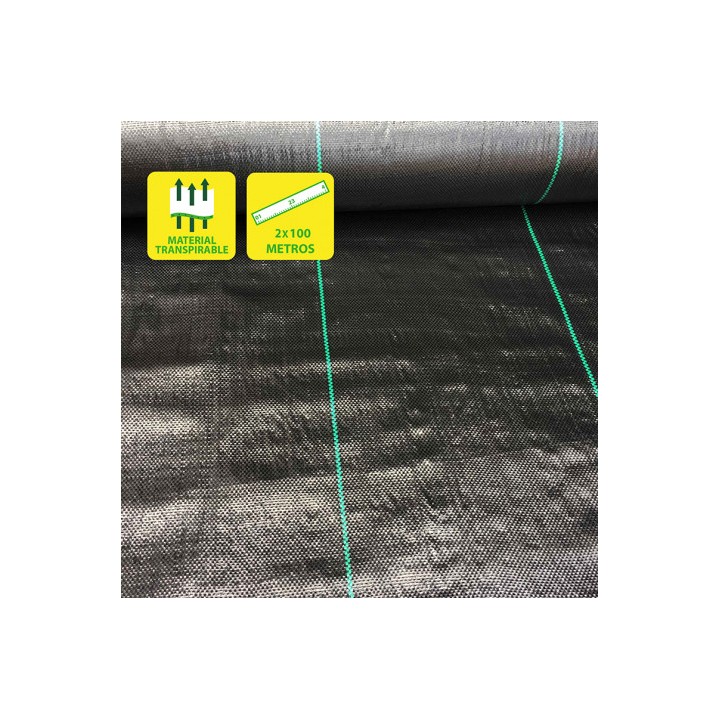 MALLA ANTIHIERBAS NEGRA 100GR 2X100M SUNGARDEN