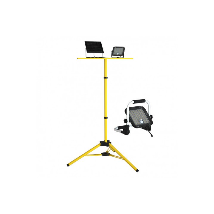 FOCO LED SOLAR 10W 1500LM CON SENSOR + MANDO + CCT 3000K/6000K ELBAT