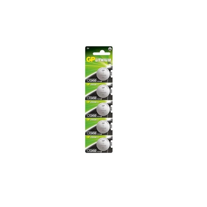 PACK 5 PILAS CR2450 3V GP BATTERIES