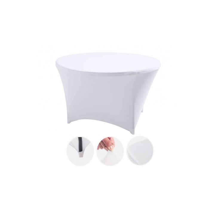 FUNDA PARA MESA DE RESINA REDONDA 160X74 BLANCA SUNGARDEN