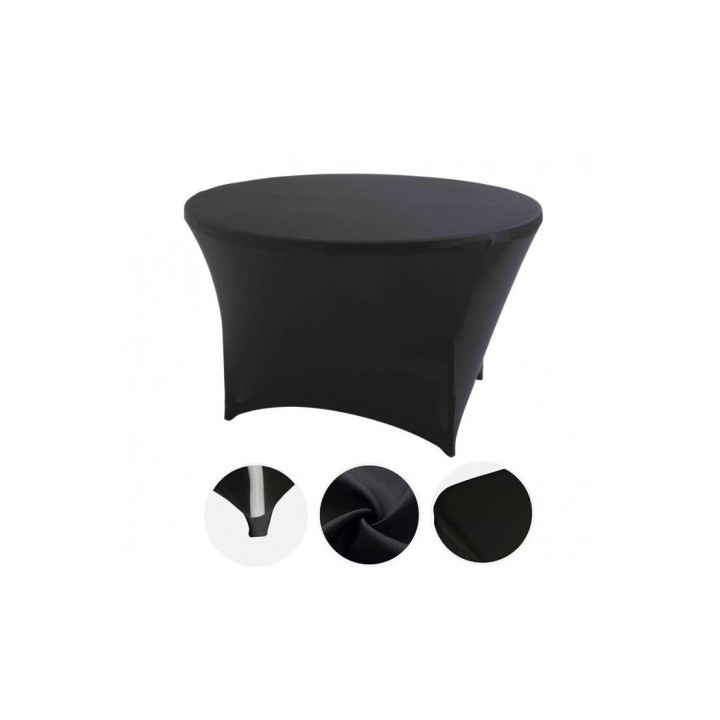 FUNDA PARA MESA DE RESINA REDONDA 160X74 NEGRA SUNGARDEN