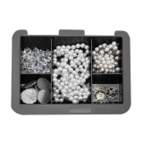 CAJA DE CAUDALES METÁLICA CON LLAVE 9X25X18CM 5 COMPARTIMENTOS CROMAD