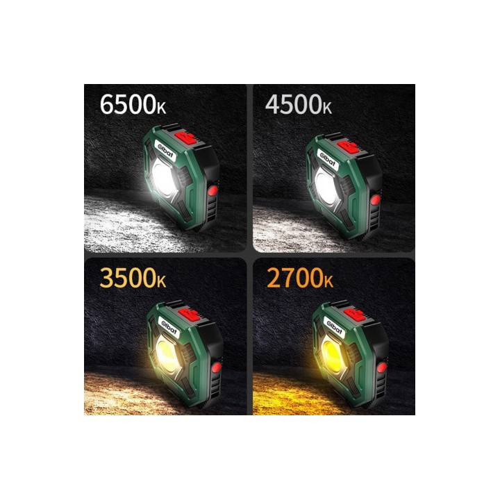 FOCO LED MULTIFUNCIÓN RECARGABLE 20W 2000LM LUZ FRIA ELBAT