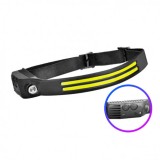 LINTERNA LED DE CABEZA FRONTAL LED 800LM + 200LM Y SENSOR DE MANOS ELBAT