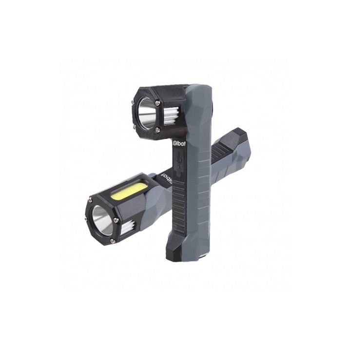 LINTERNA DE TRABAJO LED RECARGABLE 1000LM IPX5 CABEZAL ROTATIVO 90º ELBAT