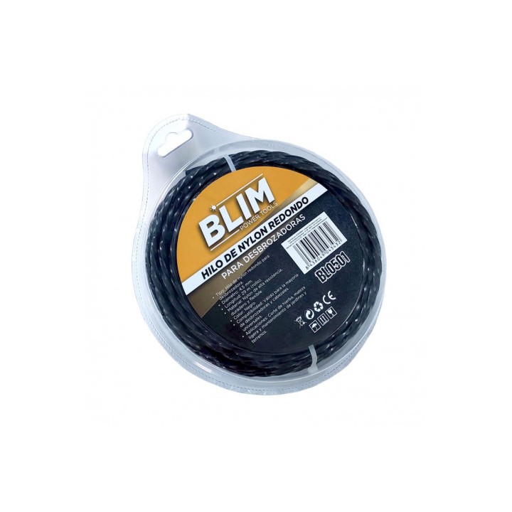 HILO DE NYLON REDONDO PARA DESBROZADORAS 4.5MMX29MTRS BLIM