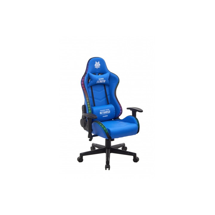 SILLA GAMING RGB SERIE FENRIR AZUL CROMAD