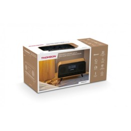 ALTAVOZ RETRO CON DESPERTADOR 30W MADERA NEGRO RT850BT THOMSON