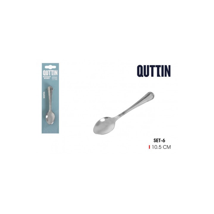 PACK 6 CUCHARAS CAFE 10.5CM SOFIA QUTTIN