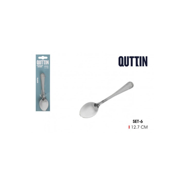 PACK 6 CUCHARAS TE 12.7CM SOFIA QUTTIN
