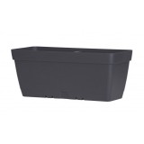 MACETA RECTANGULAR 40CM ANTRACITA CON DEPOSITO DE AGUA ARTPLAST
