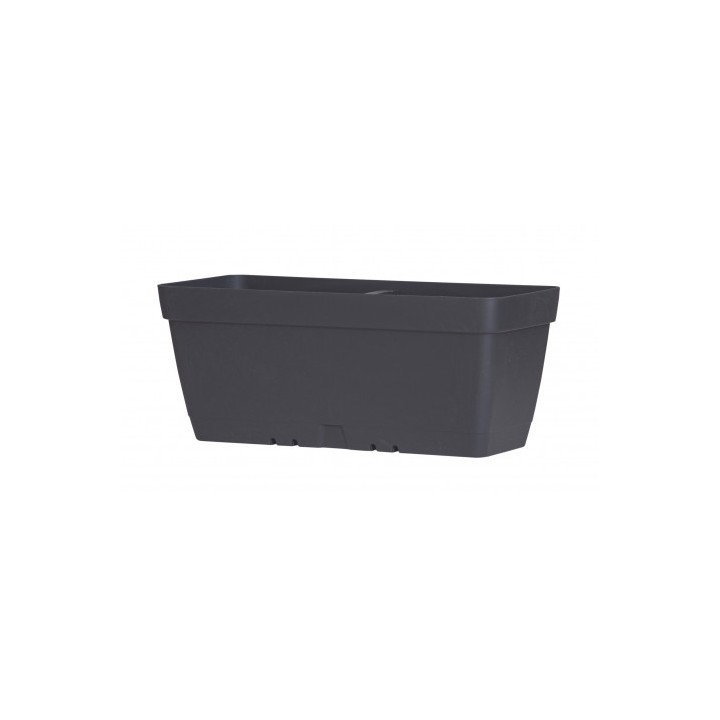 MACETA RECTANGULAR 40CM ANTRACITA CON DEPOSITO DE AGUA ARTPLAST