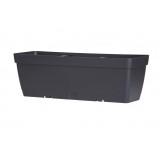 MACETA RECTANGULAR 50CM ANTRACITA CON DEPOSITO DE AGUA ARTPLAST