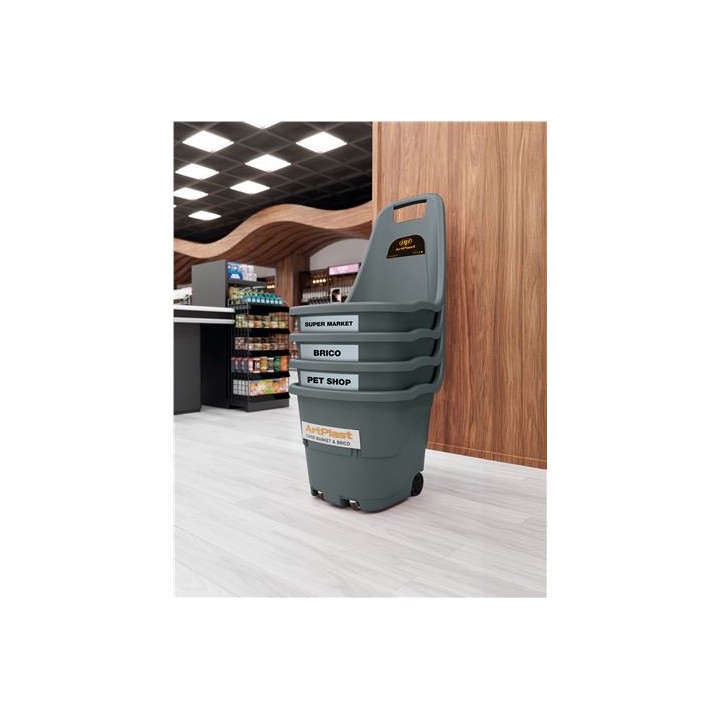 CESTA DE LA COMPRA CON RUEDAS POLYPROPILENO ARTPLAST