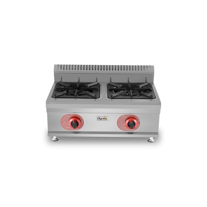 COCINA A GAS PROFESIONAL 2 FUEGOS CHEF PRO