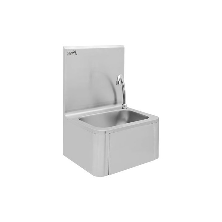 FREGADERO MURAL ACERO INOX PROFESIONAL CON GRIFO Y DISPENSADOR CHEF PRO