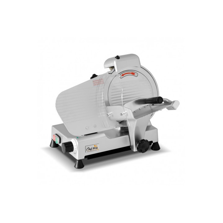 CORTADORA DE CARNE Y FIAMBRE PROFESIONAL 250MM, 240W CHEF PRO