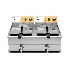 FREIDORA ELÉCTRICA PROFESIONAL 16+16 LITROS 2X3000W CHEF PRO