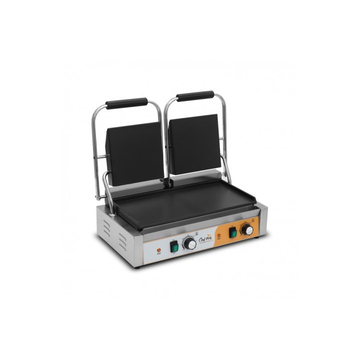 SANDWICHERA INDUSTRIAL DOBLE PLACAS LISAS 3600W CHEF PRO