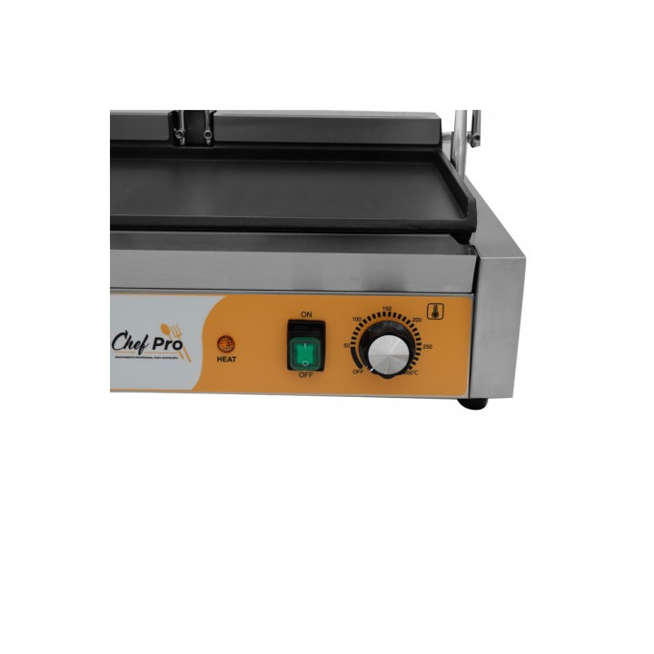 SANDWICHERA INDUSTRIAL DOBLE PLACAS LISAS 3600W CHEF PRO
