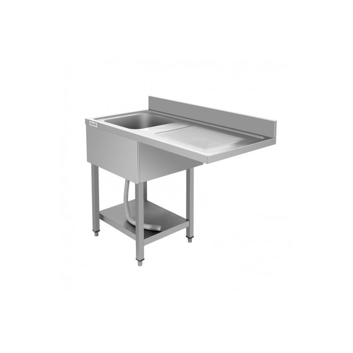 FREGADERO INDUSTRIAL 140X70X85CM CUBETA IZQUIERDA Y ESTANTE CHEF PRO