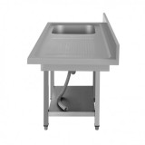 FREGADERO INDUSTRIAL 140X70X85CM CUBETA IZQUIERDA Y ESTANTE CHEF PRO