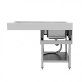FREGADERO INDUSTRIAL 140X70X85CM CUBETA IZQUIERDA Y ESTANTE CHEF PRO