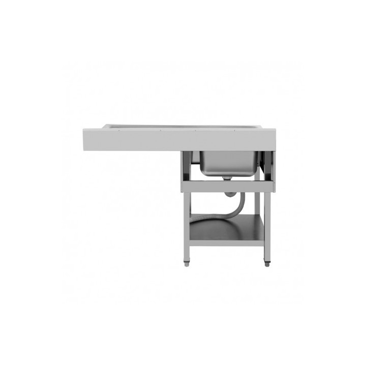 FREGADERO INDUSTRIAL 140X70X85CM CUBETA IZQUIERDA Y ESTANTE CHEF PRO