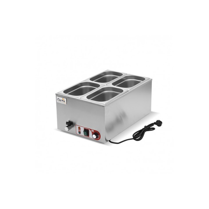 BAÑO MARIA INDUSTRIAL 4 CUBETAS 1200W CHEF PRO