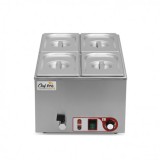 BAÑO MARIA INDUSTRIAL 4 CUBETAS 1200W CHEF PRO