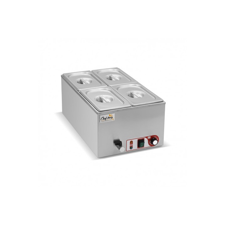 BAÑO MARIA INDUSTRIAL 4 CUBETAS 1200W CHEF PRO