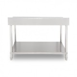 MESA DE TRABAJO ACERO INOXIDABLE 150X70X85CM CON RESPALDO CHEF PRO