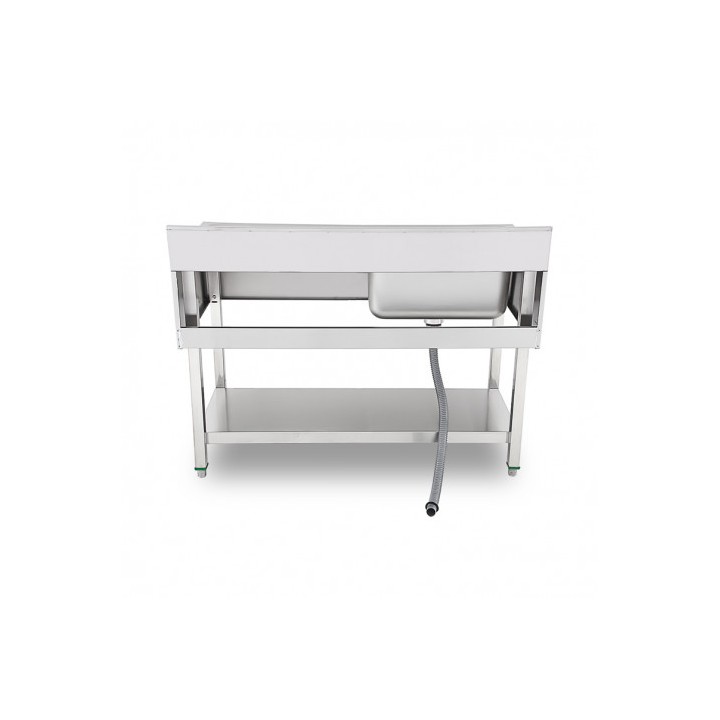 FREGADERO INDUSTRIAL 140X70X85CM CUBETA IZQUIERDA Y ESTANTE CHEF PRO