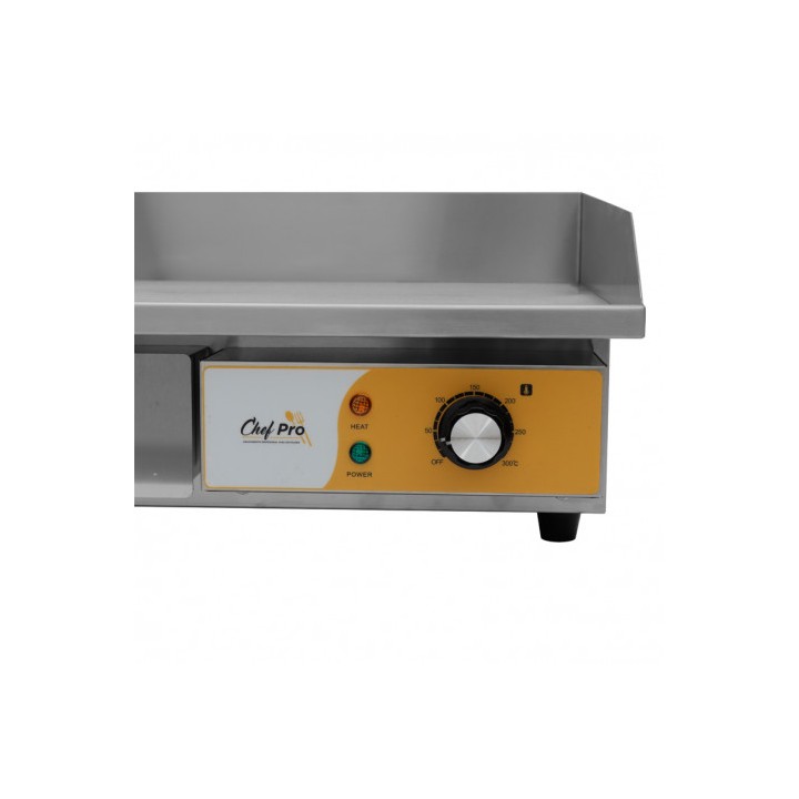 PLANCHA ELÉCTRICA PROFESIONAL SUPERFICIE LISA 3000W CHEF PRO
