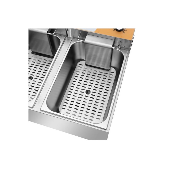 FREIDORA ELÉCTRICA PROFESIONAL 11+11 LITROS 2X3000W CHEF PRO