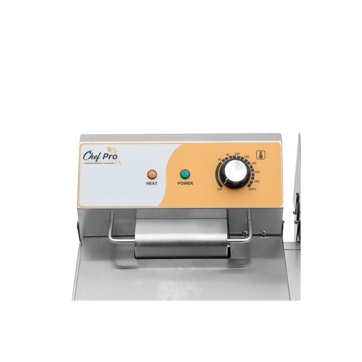 FREIDORA ELÉCTRICA PROFESIONAL 11+11 LITROS 2X3000W CHEF PRO