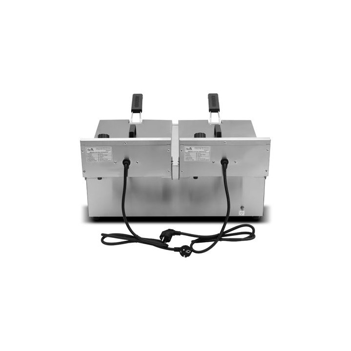 FREIDORA ELÉCTRICA PROFESIONAL 11+11 LITROS 2X3000W CHEF PRO