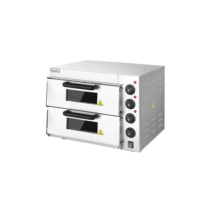 HORNO DE PIZZA ELÉCTRICO PROFESIONAL 2 CÁMARAS 3000W CHEF PRO